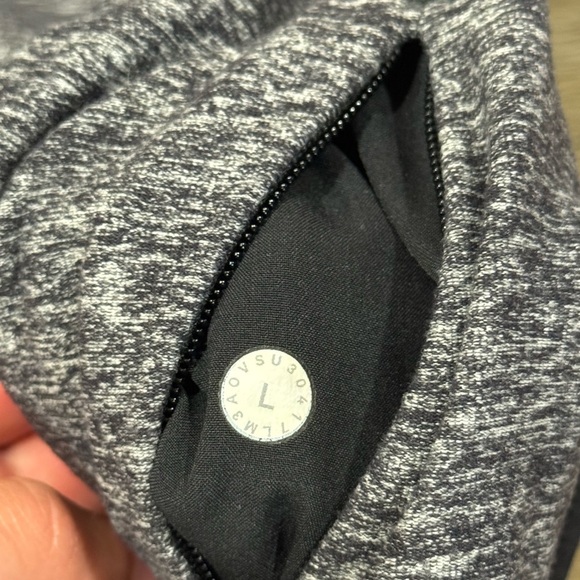 Lululemon Surge Warm 1/2 Zip Hoodie Sz L In Heathered Black - Picture 5 of 5